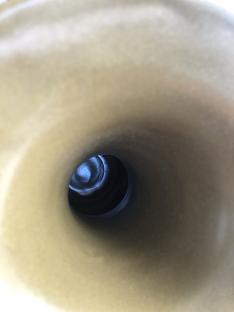 古玩陶瓷茶葉末釉雙環耳撇口瓶真品鑒賞圖