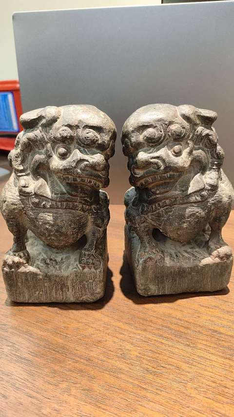 古玩雜項(xiàng)案頭獅拍賣，當(dāng)前價(jià)格8000元