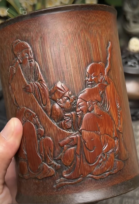 古玩雜項筆筒真品鑒賞圖