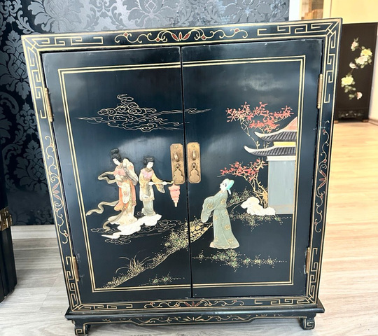 古玩雜項漆屏風真品鑒賞圖