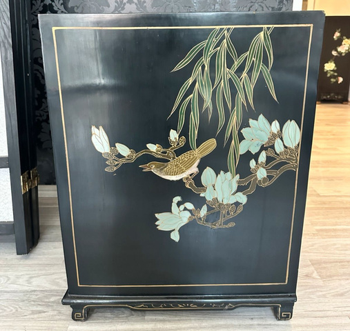 古玩雜項漆屏風真品鑒賞圖