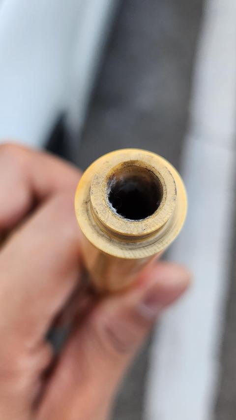 古玩雜項猛犸牙筆桿或香筒真品鑒賞圖
