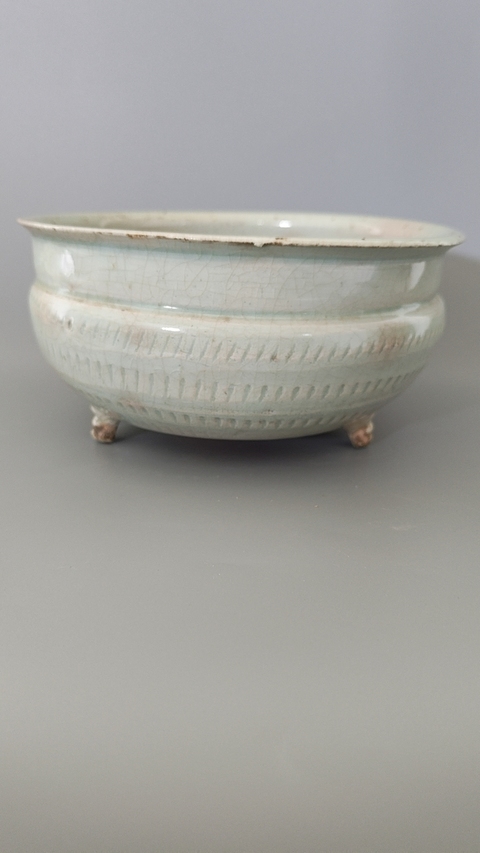 古玩陶瓷明代獸腳三足爐真品鑒賞圖