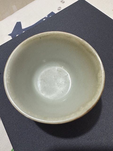 古玩陶瓷甜白釉撇口杯真品鑒賞圖