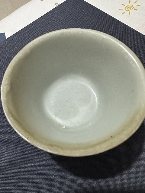 古玩陶瓷甜白釉撇口杯真品鑒賞圖