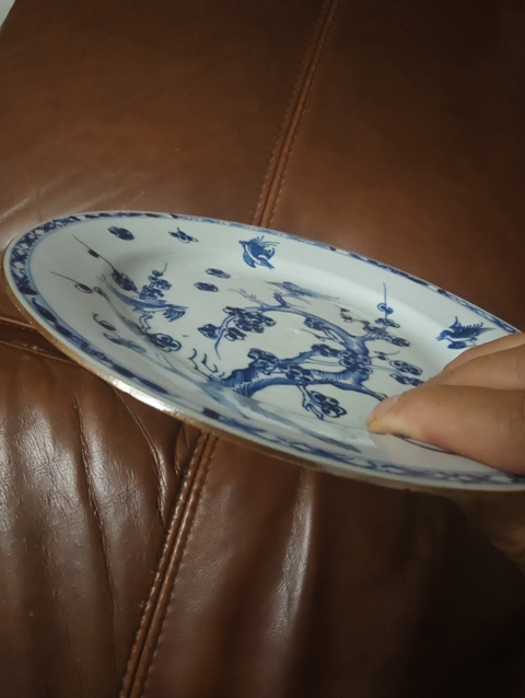 古玩陶瓷雍正青花盤真品鑒賞圖