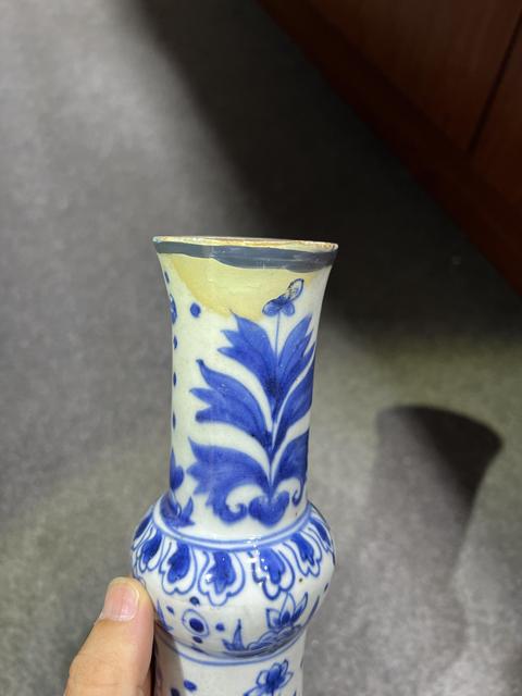 古玩陶瓷崇禎·青花竹林七賢紋長頸瓶 真品鑒賞圖