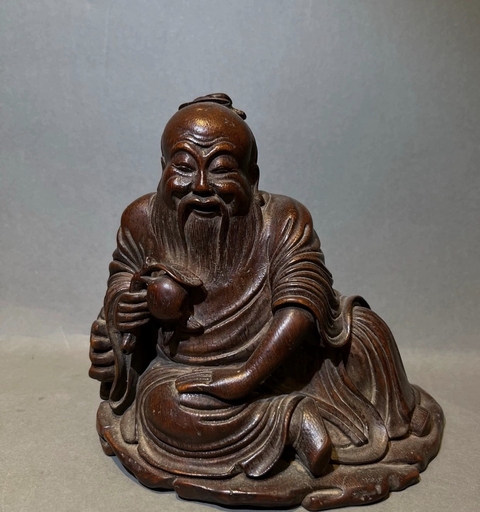 古玩雜項竹根雕真品鑒賞圖