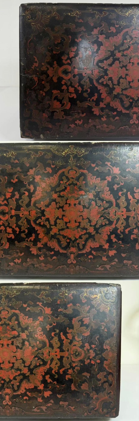 古玩雜項彩繪漆箱真品鑒賞圖