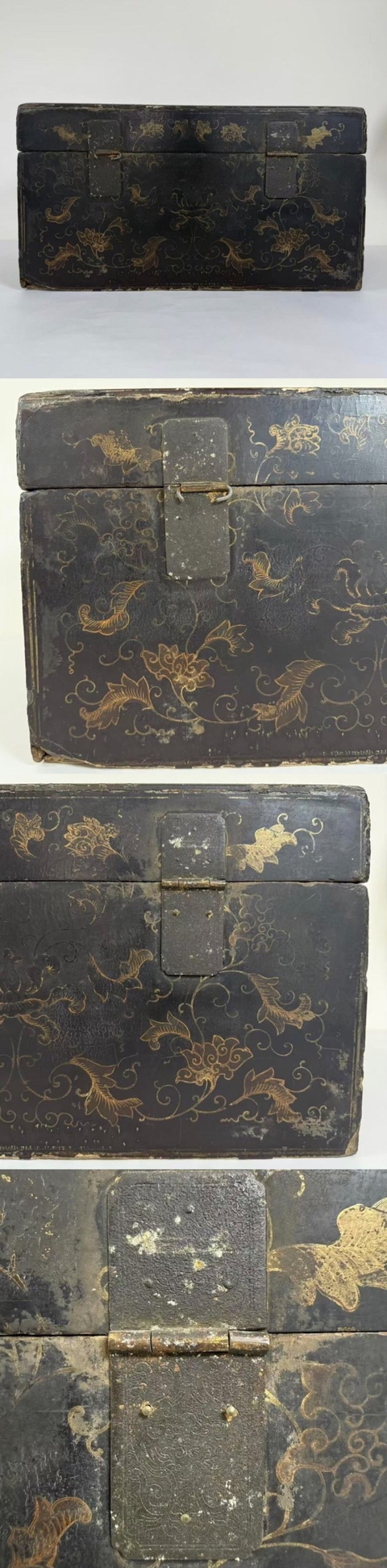 古玩雜項彩繪漆箱真品鑒賞圖