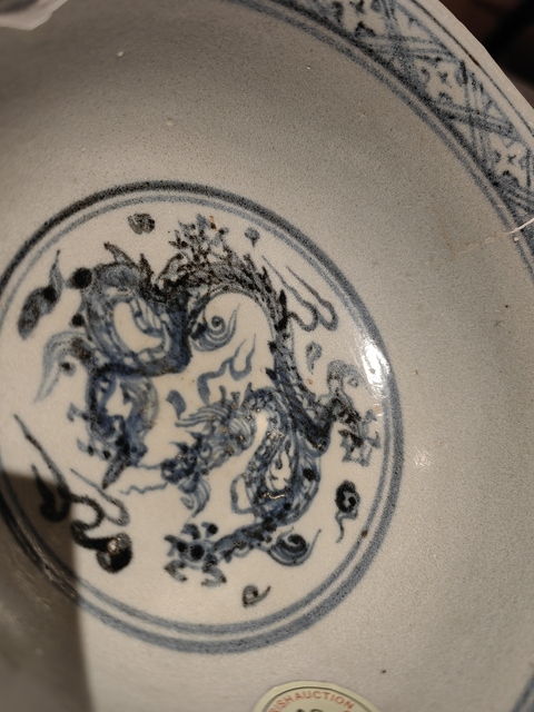 古玩陶瓷龍紋青花高足杯真品鑒賞圖