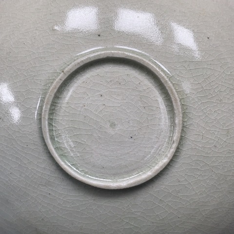 古玩陶瓷青白釉雙鳳紋盤真品鑒賞圖