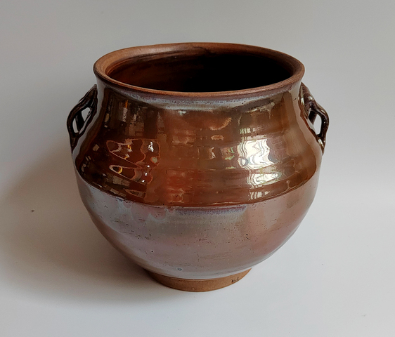 古玩陶瓷紫金釉四系罐真品鑒賞圖
