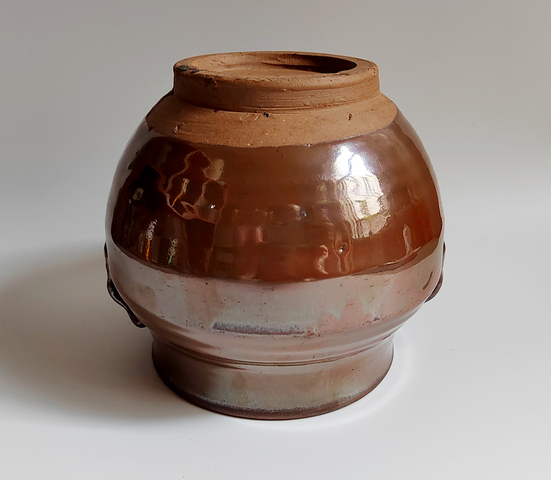 古玩陶瓷紫金釉四系罐真品鑒賞圖