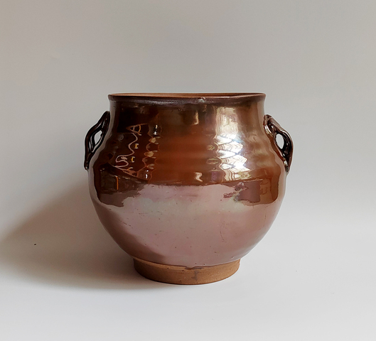 古玩陶瓷紫金釉四系罐真品鑒賞圖