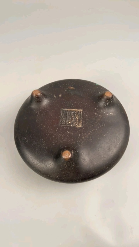 古玩銅器銅橋耳爐真品鑒賞圖