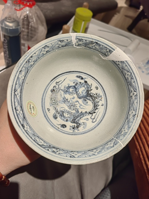 古玩陶瓷龍紋青花高足杯真品鑒賞圖