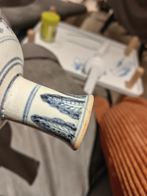 古玩陶瓷龍紋青花高足杯真品鑒賞圖