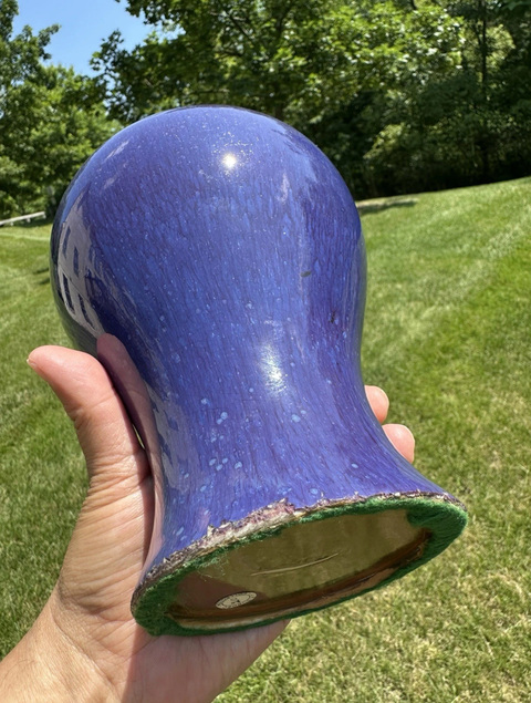 古玩陶瓷窯變紫梅瓶真品鑒賞圖