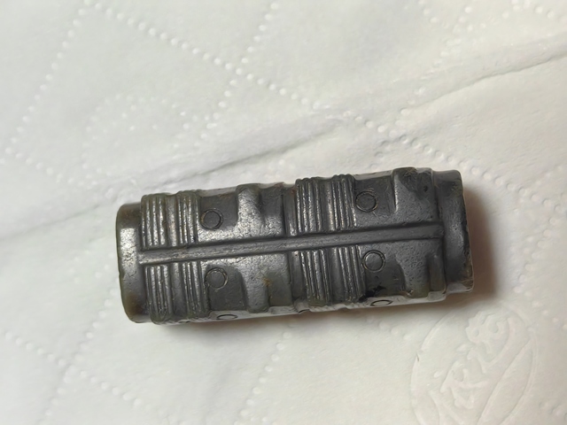 古玩玉器仿古玉琮型勒子真品鑒賞圖