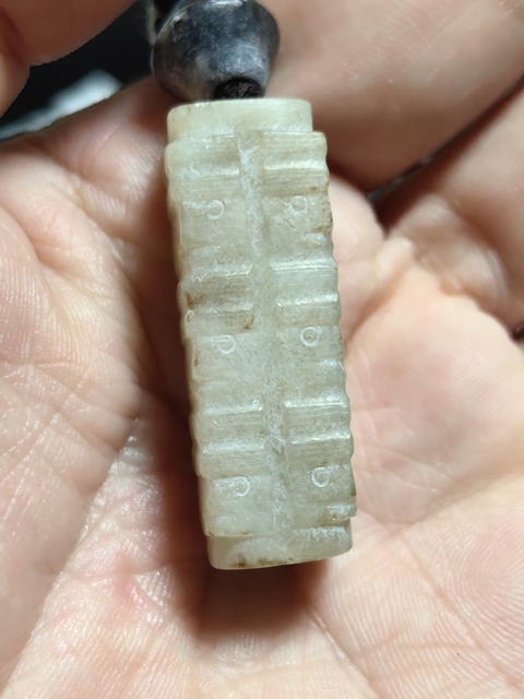 古玩玉器仿古玉琮真品鑒賞圖