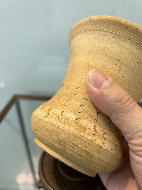古玩陶瓷原始青瓷渣斗真品鑒賞圖