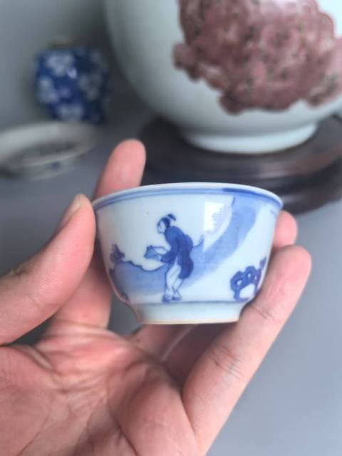 古玩陶瓷青花杯真品鑒賞圖