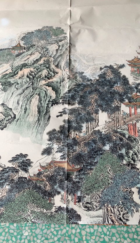 古玩字畫錢塘觀潮真品鑒賞圖