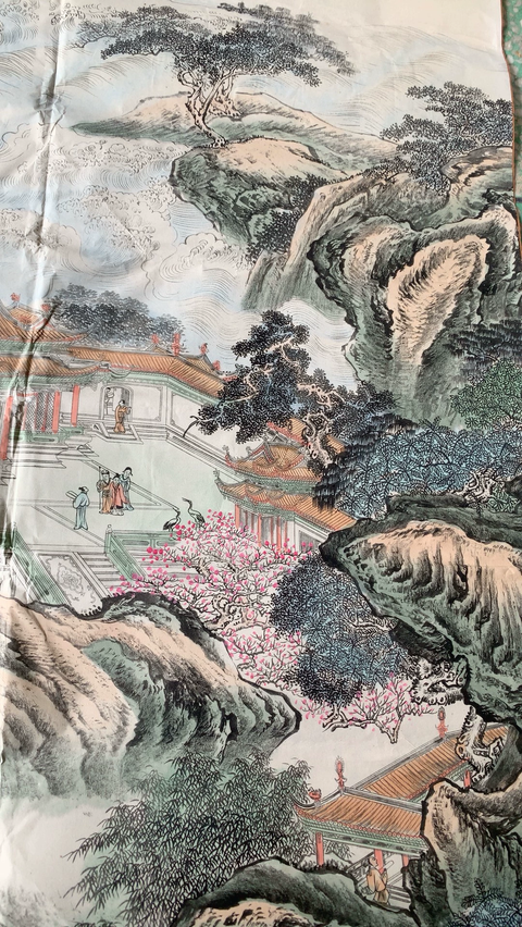 古玩字畫錢塘觀潮真品鑒賞圖