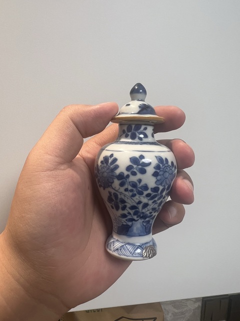 古玩陶瓷青花小將軍罐真品鑒賞圖