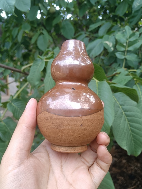 古玩陶瓷紫金釉葫蘆瓶真品鑒賞圖