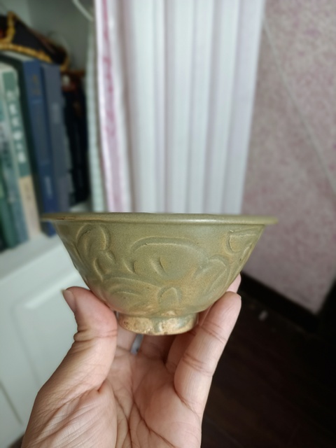 古玩陶瓷北宋耀州窯外刻花盞拍賣，當前價格2600元