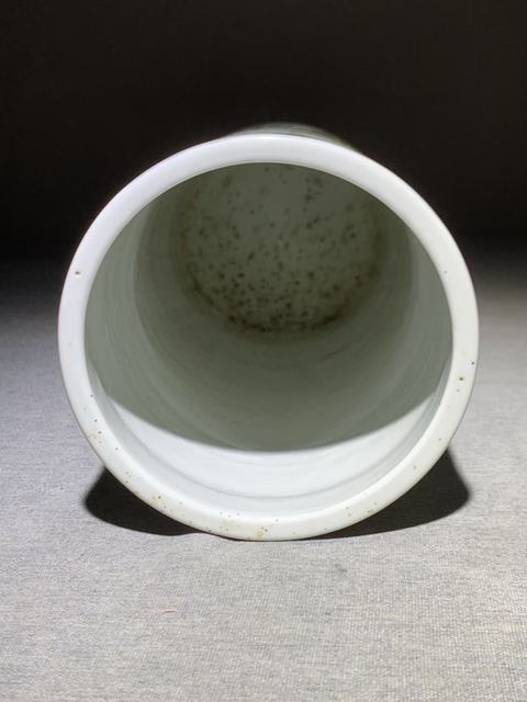 古玩陶瓷粉彩人物故事紋帽筒真品鑒賞圖