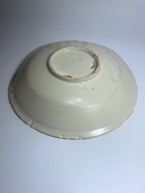 古玩陶瓷定窯白瓷盤真品鑒賞圖
