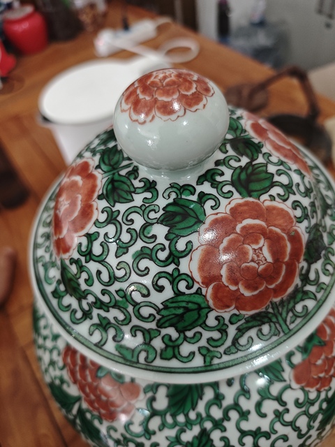 古玩陶瓷五彩罐真品鑒賞圖
