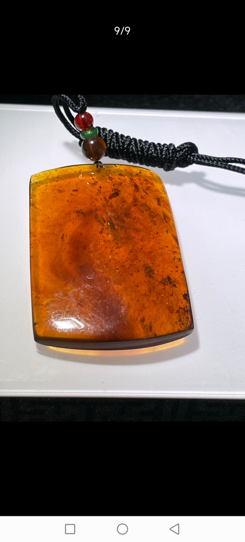 古玩玉器琥珀掛件真品鑒賞圖