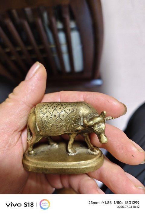 古玩銅器銅牛真品鑒賞圖