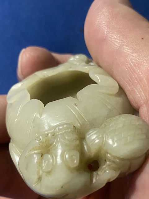 古玩玉器青白玉洗真品鑒賞圖