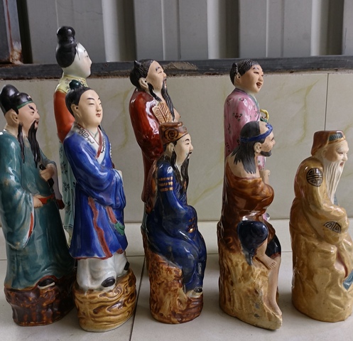 古玩陶瓷八仙人物塑像真品鑒賞圖