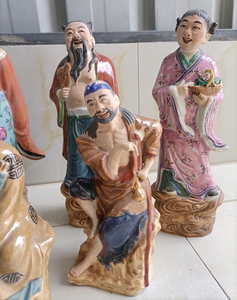 古玩陶瓷八仙人物塑像真品鑒賞圖