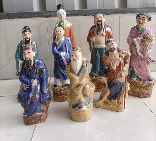 古玩陶瓷八仙人物塑像真品鑒賞圖