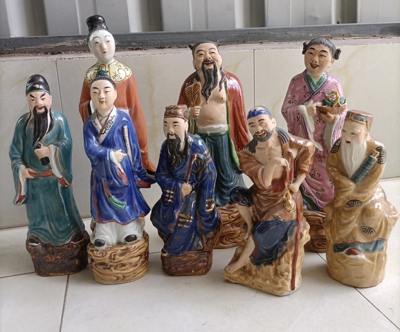 古玩陶瓷八仙人物塑像真品鑒賞圖