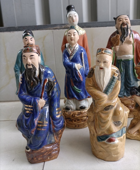 古玩陶瓷八仙人物塑像真品鑒賞圖