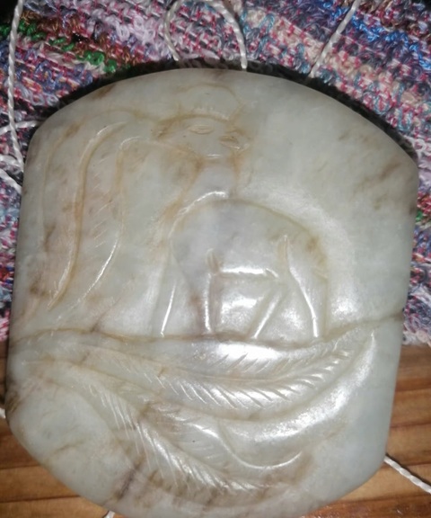 古玩玉器和田玉雕“雁鹿牌”真品鑒賞圖