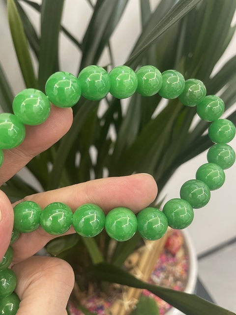古玩玉器翡翠項鏈真品鑒賞圖