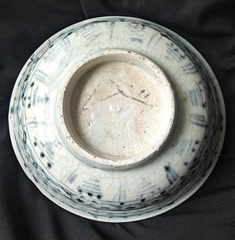 古玩陶瓷青花龜背金剛十字杵紋碗真品鑒賞圖