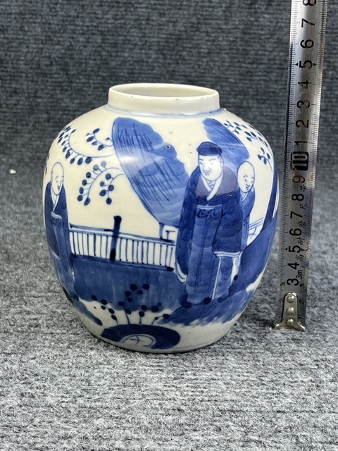 古玩陶瓷青花人物故事紋罐拍賣，當(dāng)前價(jià)格1688元