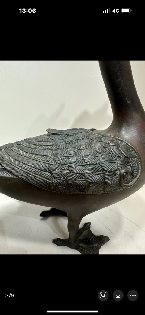 古玩銅器鴨熏真品鑒賞圖
