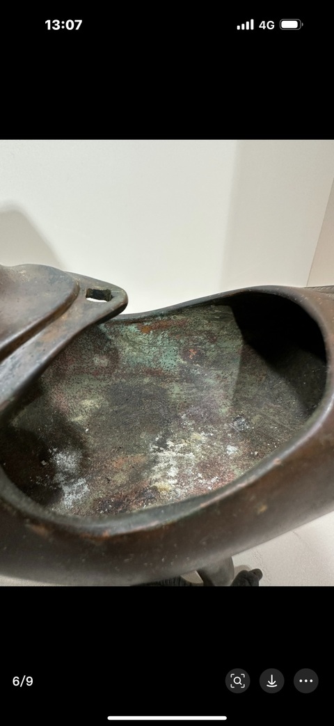 古玩銅器鴨熏真品鑒賞圖