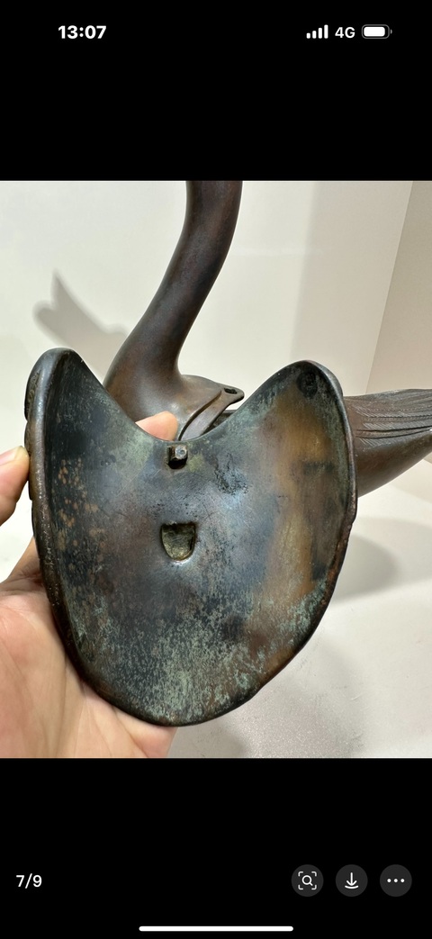古玩銅器鴨熏真品鑒賞圖